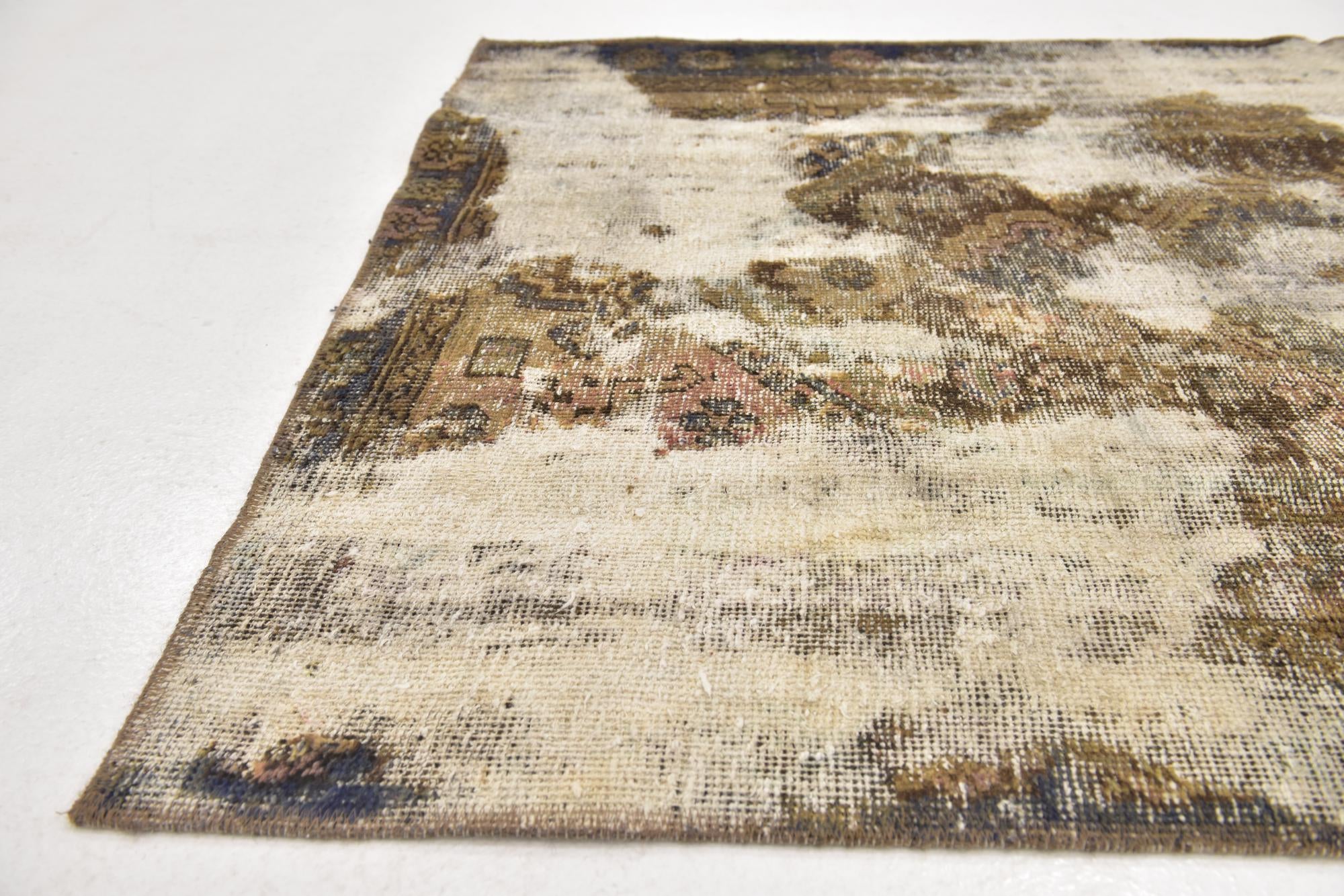 3' 10 x 6' 2 Hand Knotted Ultra Vintage Persian Wool Rug