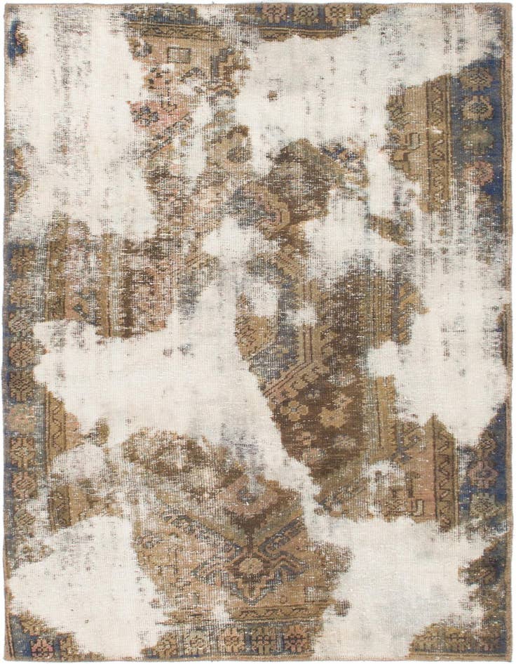 Detail image of 3' 10 x 6' 2 Hand Knotted Ultra Vintage Persian Wool Rug