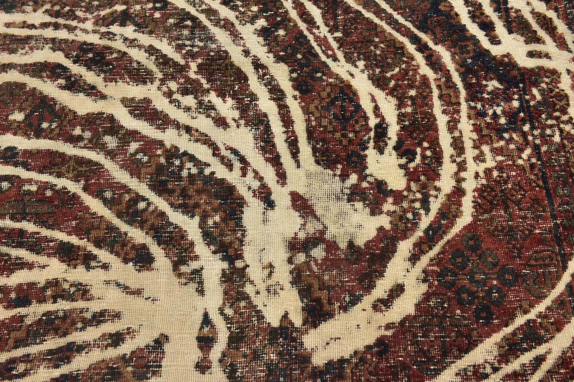 5' 5 x 6' 2 Hand Knotted Ultra Vintage Persian Wool Rug