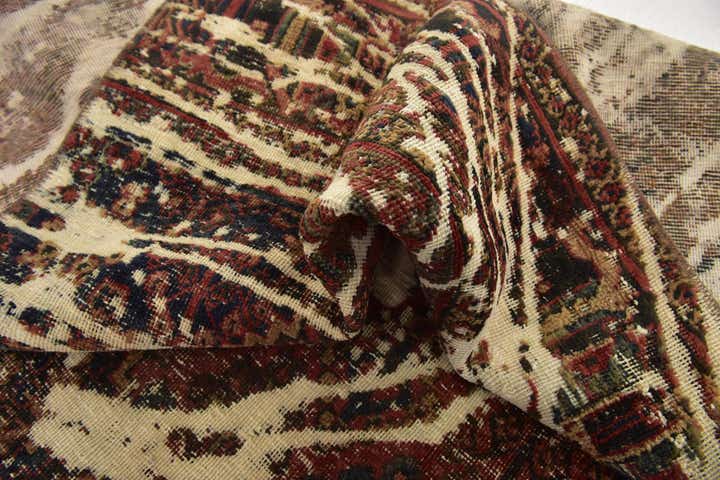 5' 5 x 6' 2 Hand Knotted Ultra Vintage Persian Wool Rug