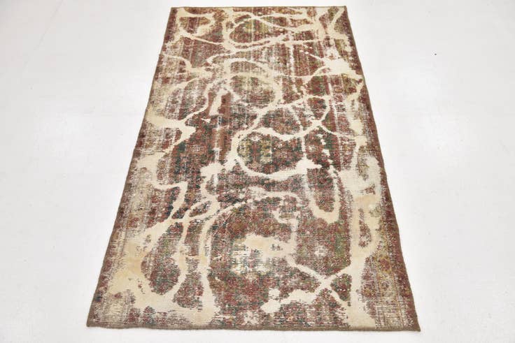 Detail image of 3' 3 x 5' 10 Hand Knotted Ultra Vintage Persian Wool Rug