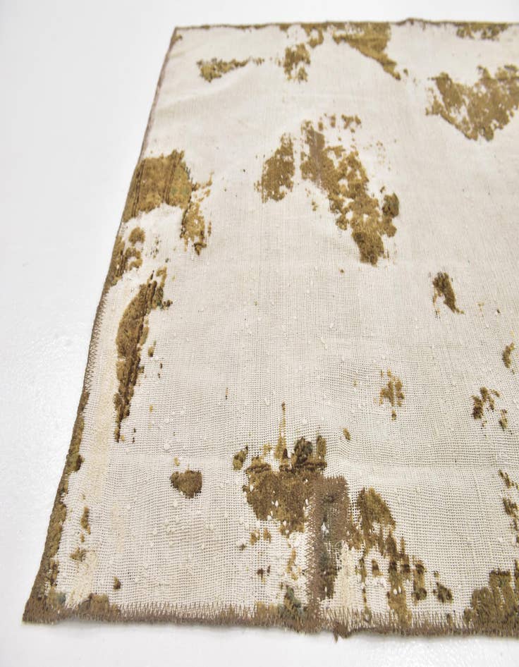 Detail image of 3' 4 x 4' 5  Hand Knotted Ultra Vintage Persian Wool Rug