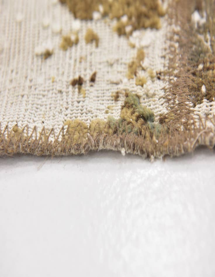 Detail image of 3' 4 x 4' 5  Hand Knotted Ultra Vintage Persian Wool Rug