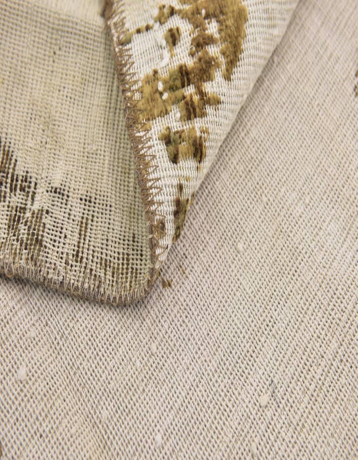 Detail image of 3' 4 x 4' 5  Hand Knotted Ultra Vintage Persian Wool Rug