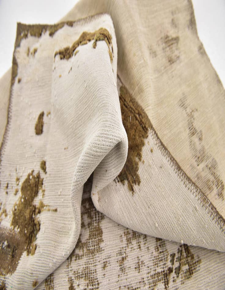 Detail image of 3' 4 x 4' 5  Hand Knotted Ultra Vintage Persian Wool Rug