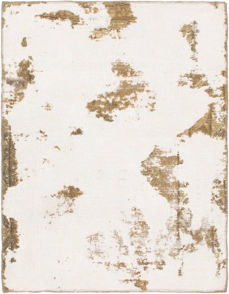 Detail image of 3' 4 x 4' 5 Hand Knotted Ultra Vintage Persian Wool Rug