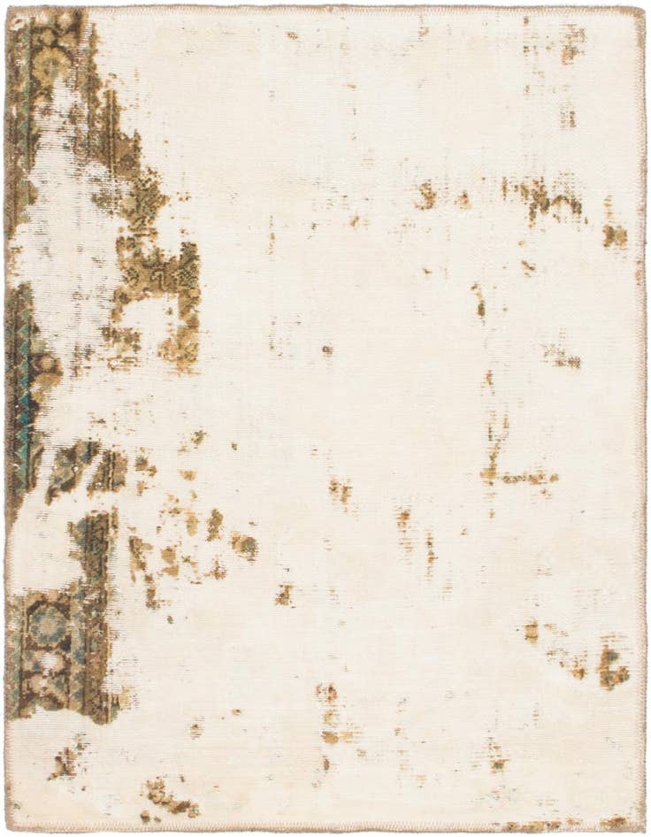 Detail image of 3' 2 x 4' Hand Knotted Ultra Vintage Persian Wool Rug