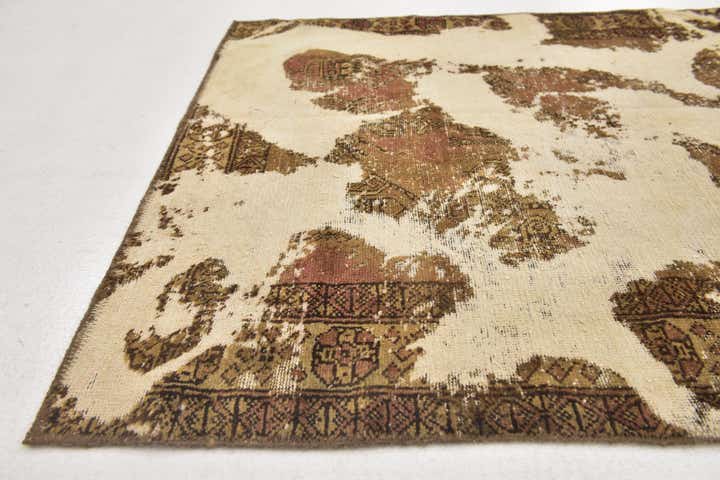 3' 9 x 6' Hand Knotted Ultra Vintage Persian Wool Rug