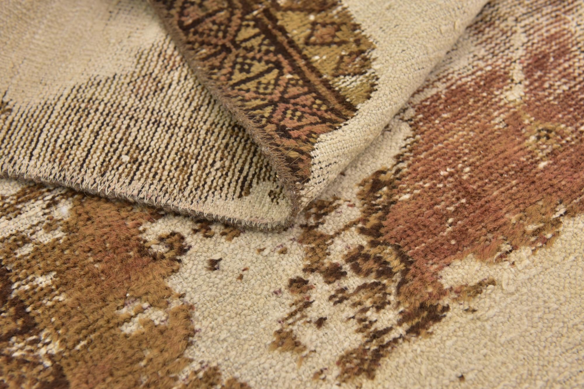 3' 9 x 6' Hand Knotted Ultra Vintage Persian Wool Rug