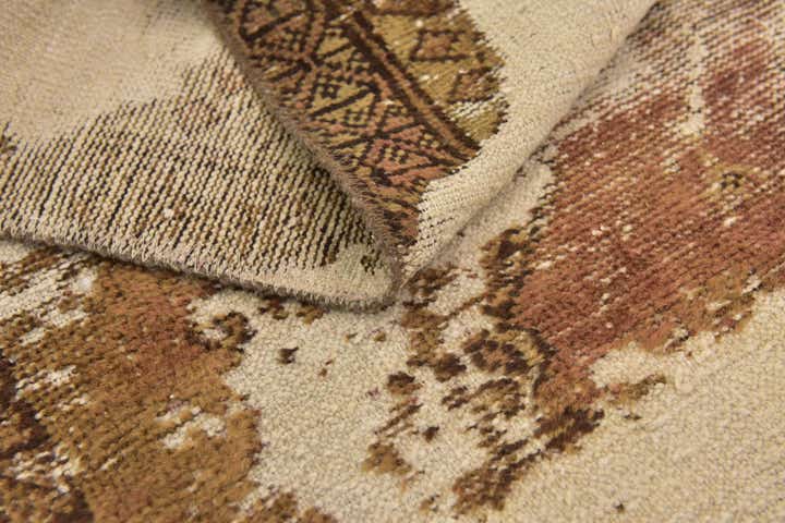 3' 9 x 6' Hand Knotted Ultra Vintage Persian Wool Rug