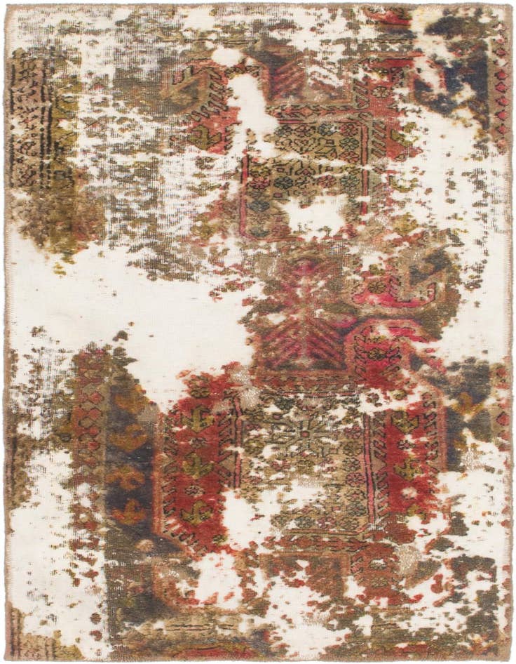 Detail image of 2' 8 x 4' 10 Hand Knotted Ultra Vintage Persian Wool Rug