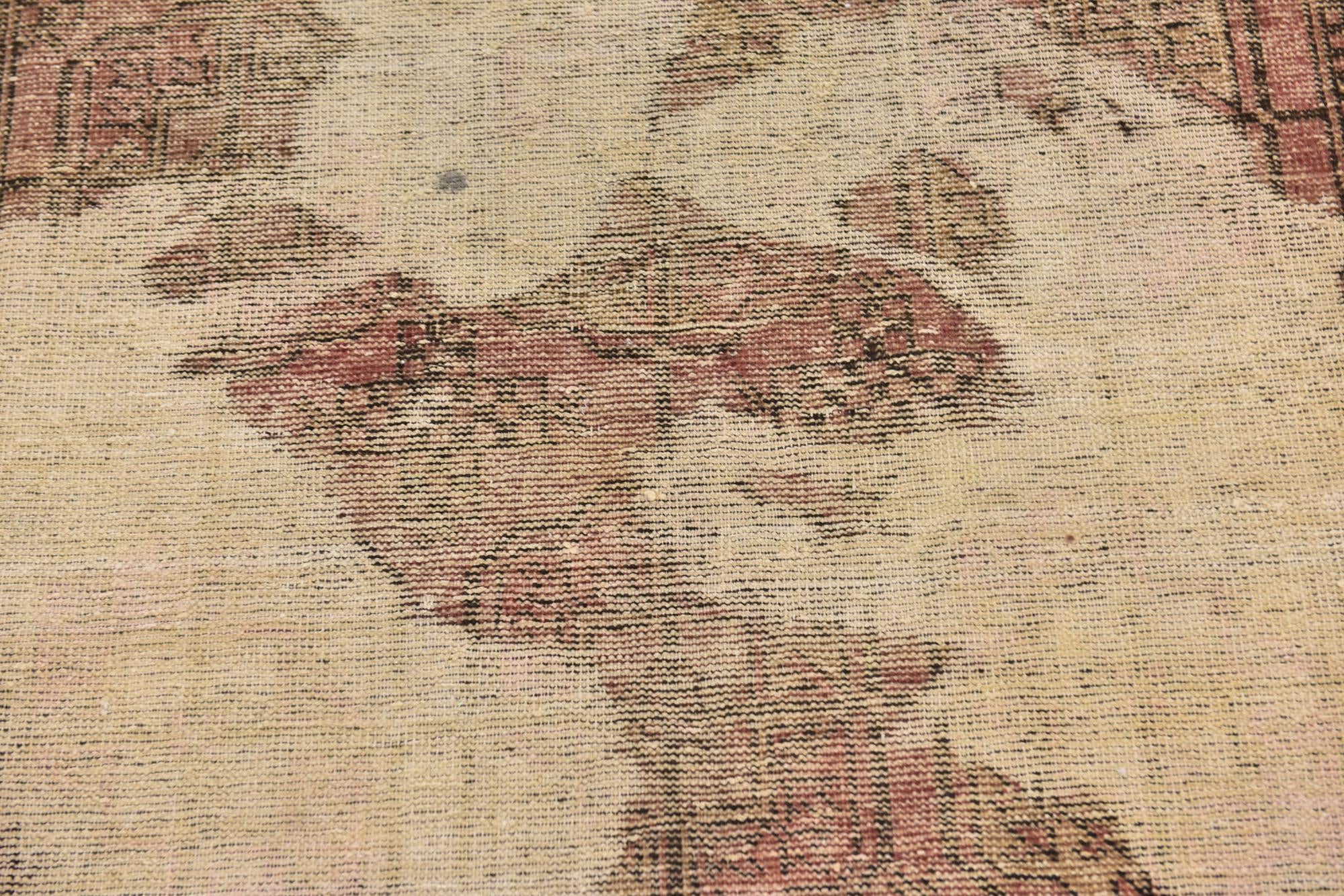 3' 7 x 5' 8 Hand Knotted Ultra Vintage Persian Wool Rug