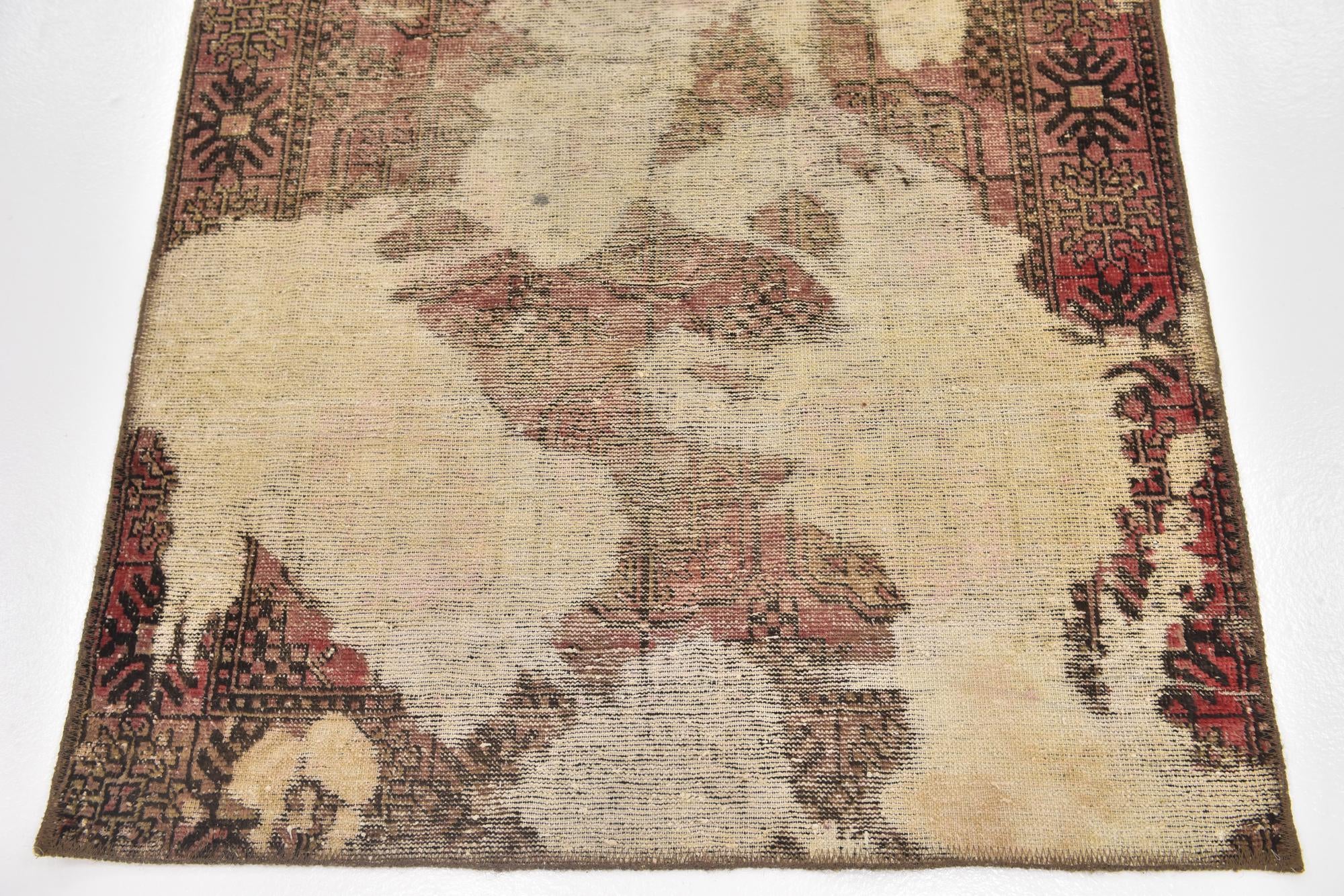 3' 7 x 5' 8 Hand Knotted Ultra Vintage Persian Wool Rug