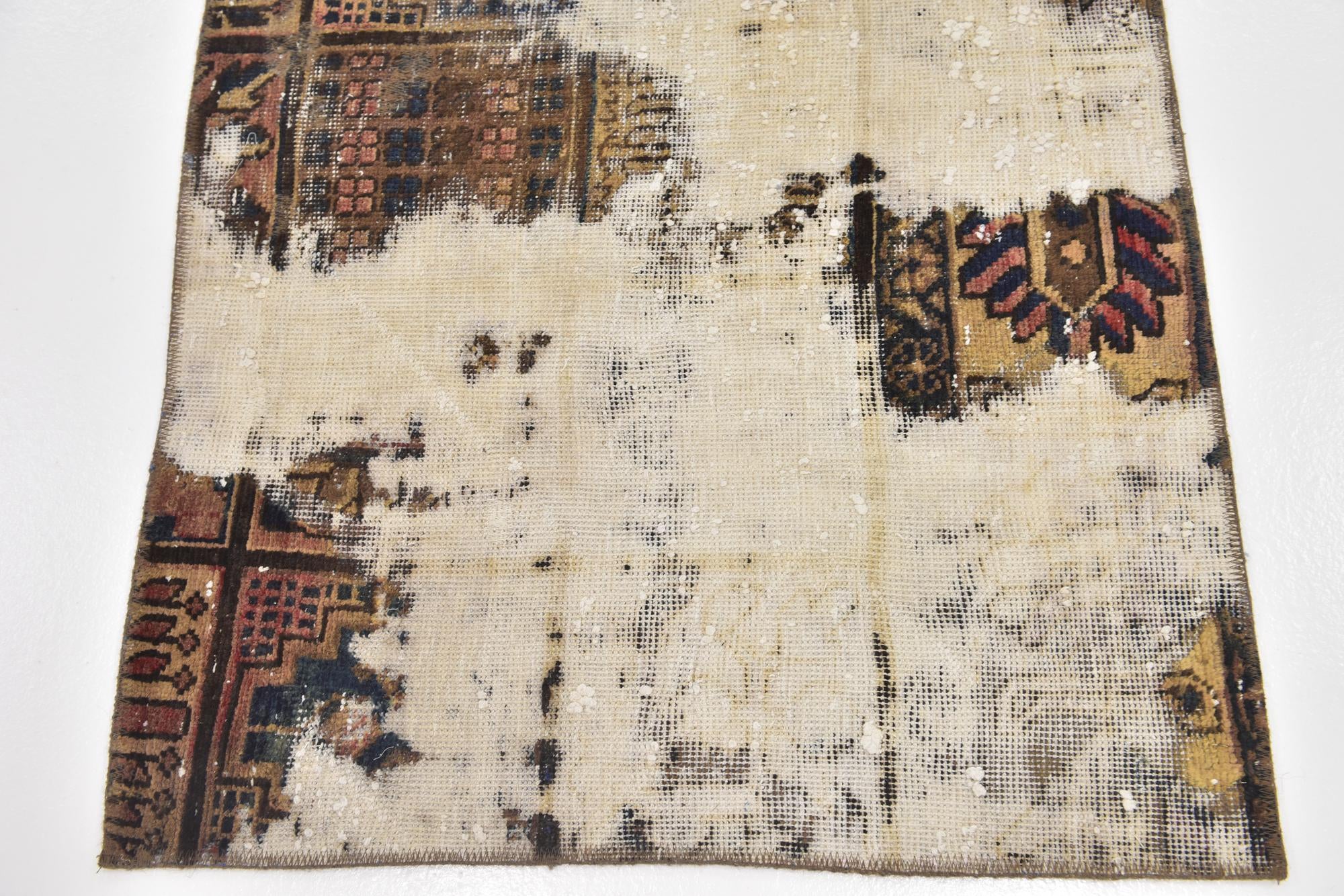 3' 2 x 4' 5 Hand Knotted Ultra Vintage Persian Wool Rug