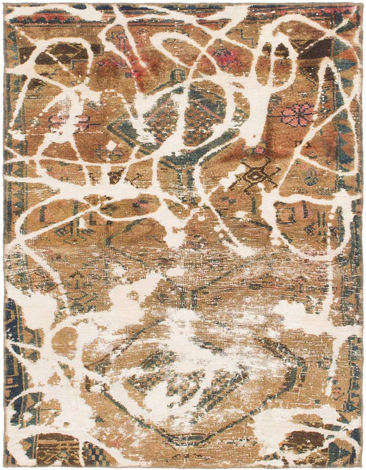Detail image of 3' 5 x 5' 7 Hand Knotted Ultra Vintage Persian Wool Rug