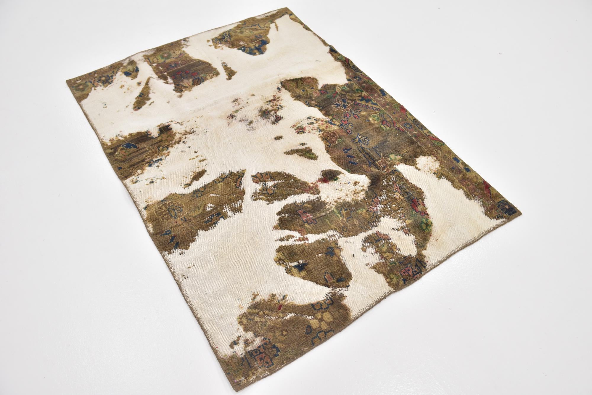 3' 6 x 4' 10 Hand Knotted Ultra Vintage Persian Wool Rug