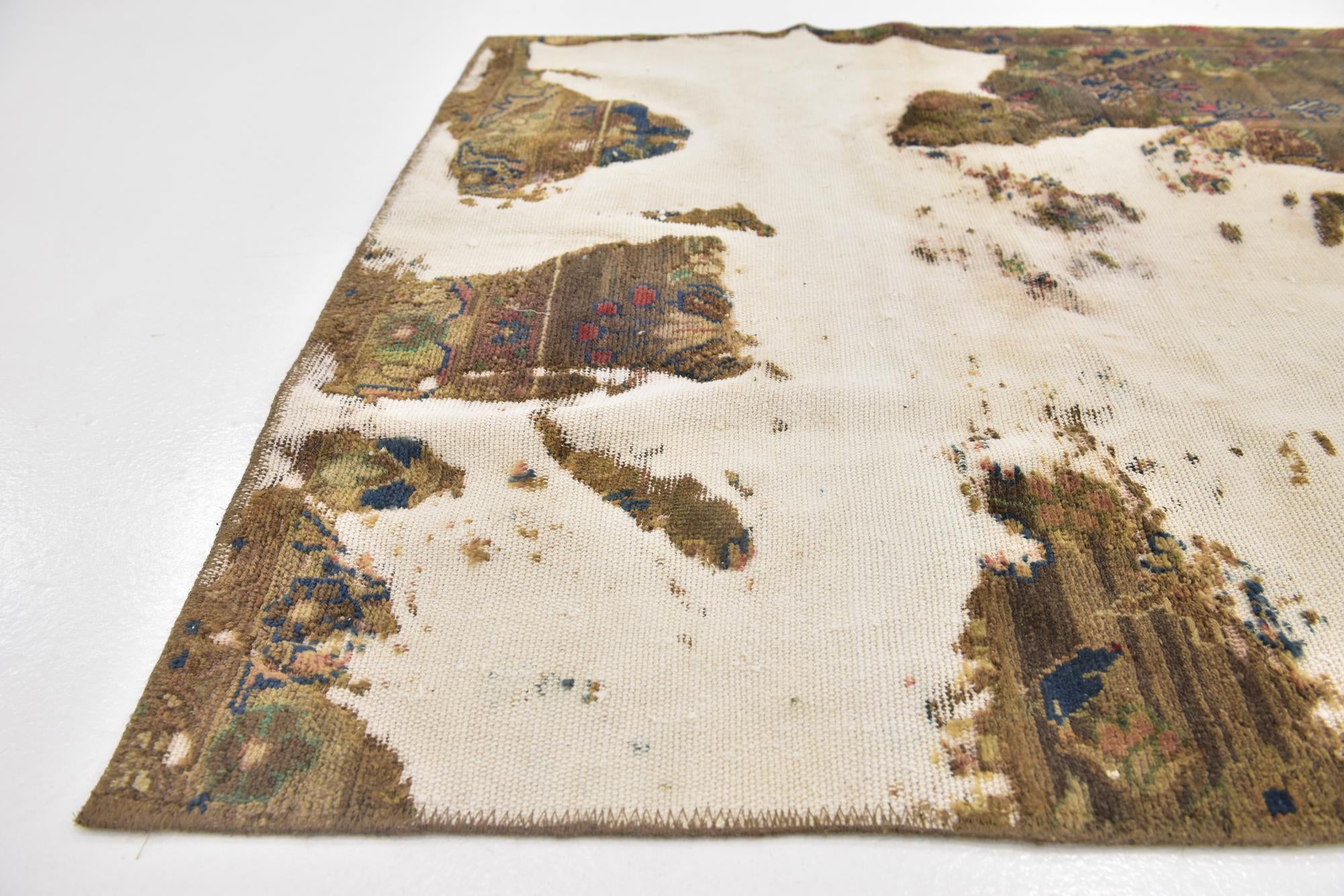 3' 6 x 4' 10 Hand Knotted Ultra Vintage Persian Wool Rug