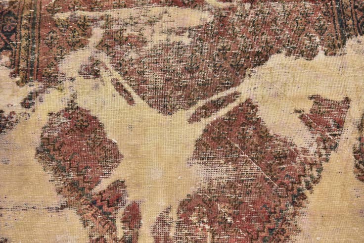 Detail image of 3' 8 x 6' Hand Knotted Ultra Vintage Persian Wool Rug