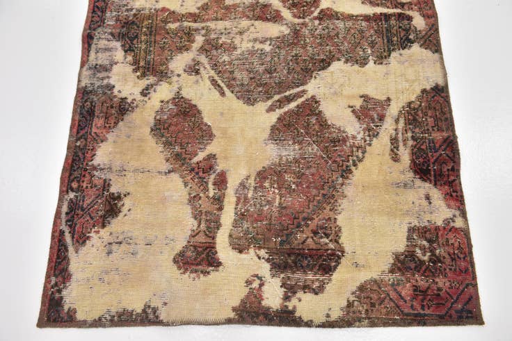 Detail image of 3' 8 x 6' Hand Knotted Ultra Vintage Persian Wool Rug