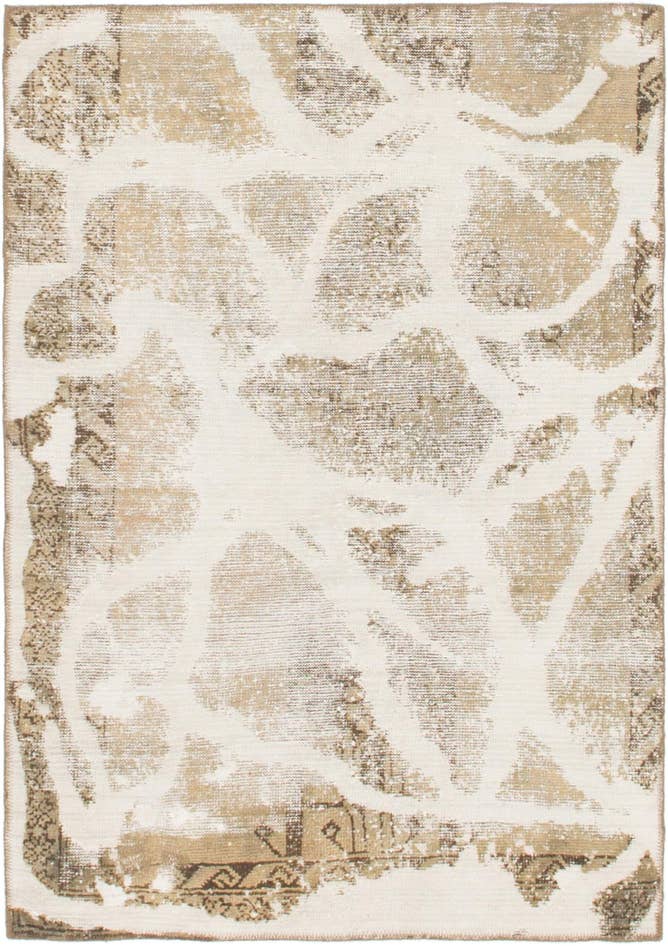 Detail image of 3' 6 x 5' Hand Knotted Ultra Vintage Persian Wool Rug