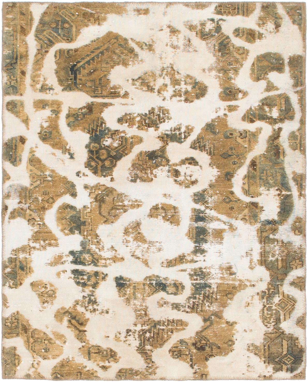 3' 5 x 4' 4 Hand Knotted Ultra Vintage Persian Wool Rug