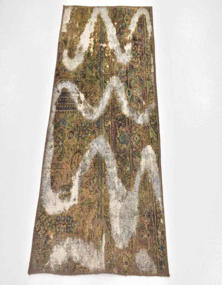 Detail image of 2' 6 x 4'  Hand Knotted Ultra Vintage Persian Wool Rug