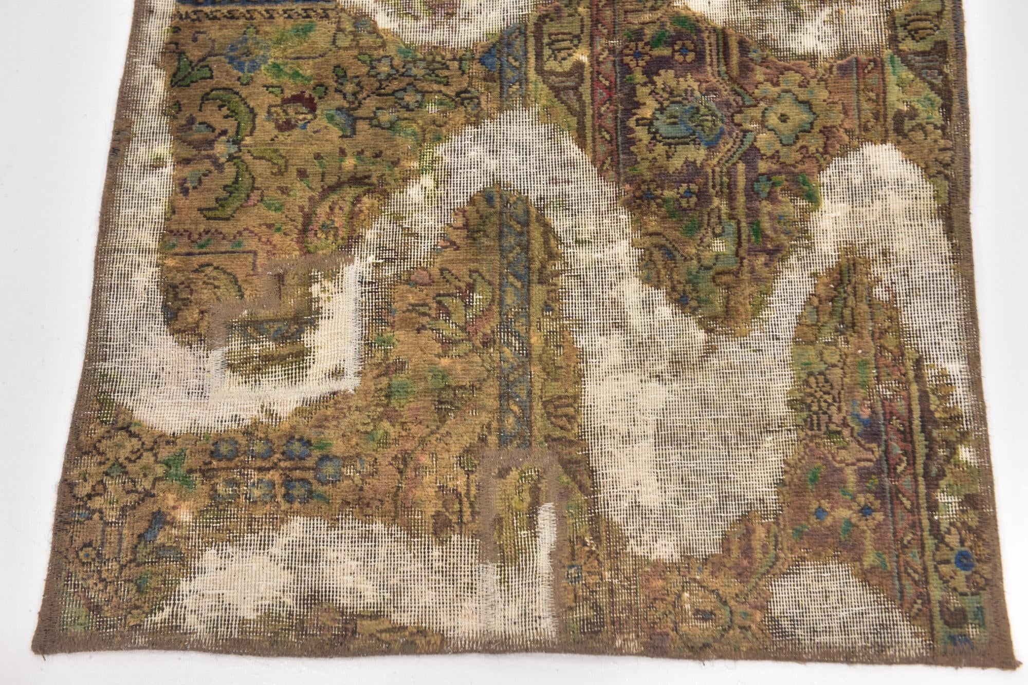 2' 6 x 4' Hand Knotted Ultra Vintage Persian Wool Rug
