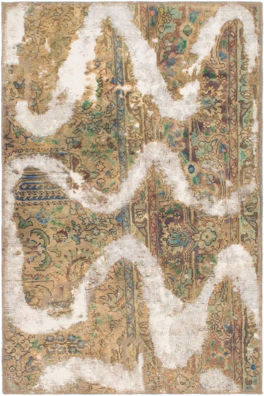 2' 6 x 4' Hand Knotted Ultra Vintage Persian Wool Rug