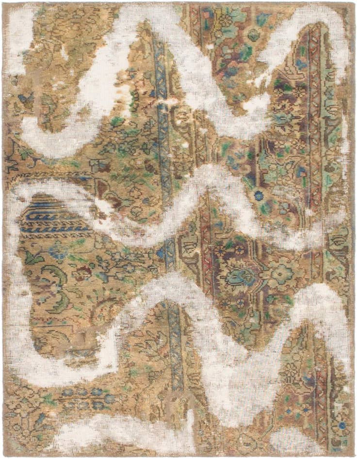 Detail image of 2' 6 x 4' Hand Knotted Ultra Vintage Persian Wool Rug