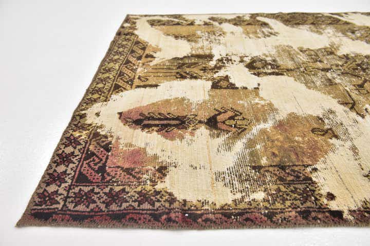 3' 8 x 6' 4 Hand Knotted Ultra Vintage Persian Wool Rug