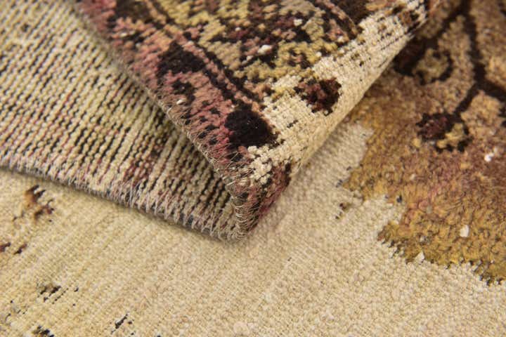 3' 8 x 6' 4 Hand Knotted Ultra Vintage Persian Wool Rug