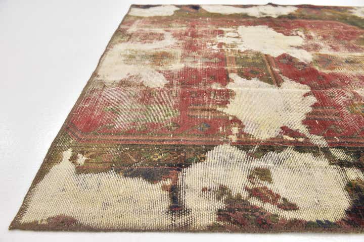 4' 8 x 6' Hand Knotted Ultra Vintage Persian Wool Rug