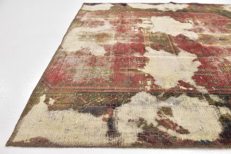 Detail image of 4' 8 x 6' Hand Knotted Ultra Vintage Persian Wool Rug