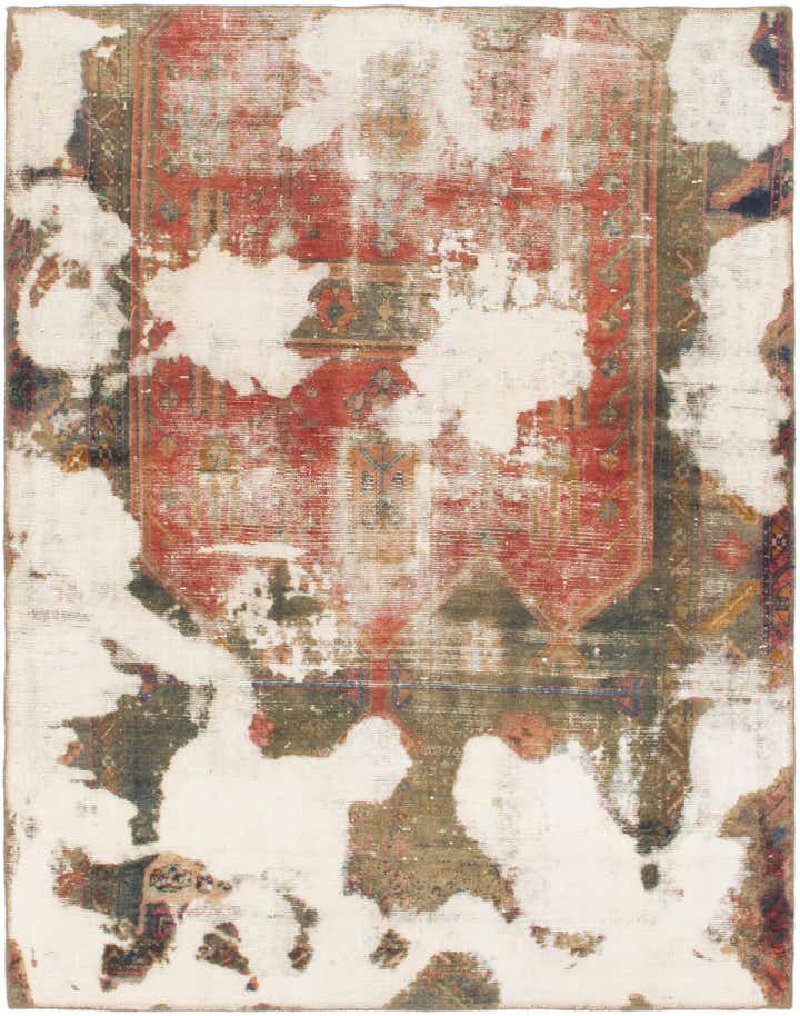 4' 8 x 6' Hand Knotted Ultra Vintage Persian Wool Rug