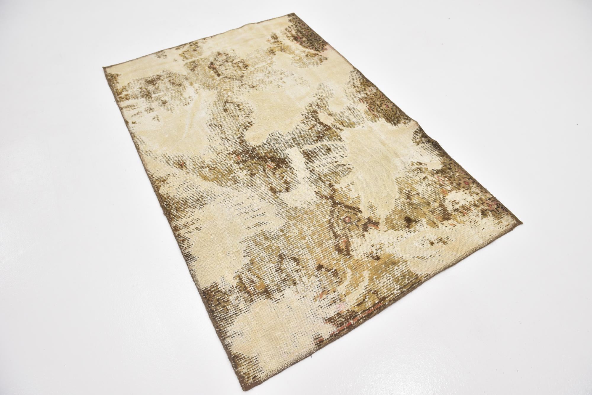 3' 10 x 5' 10 Hand Knotted Ultra Vintage Persian Wool Rug