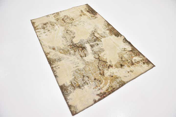 3' 10 x 5' 10 Hand Knotted Ultra Vintage Persian Wool Rug