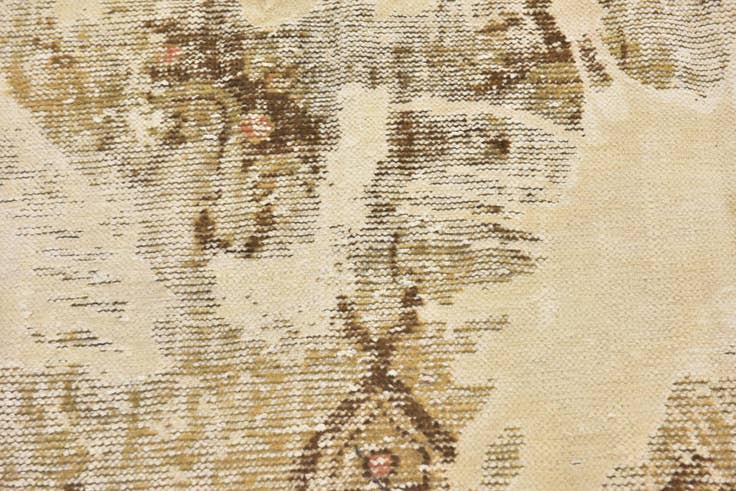 Detail image of 3' 10 x 5' 10 Hand Knotted Ultra Vintage Persian Wool Rug