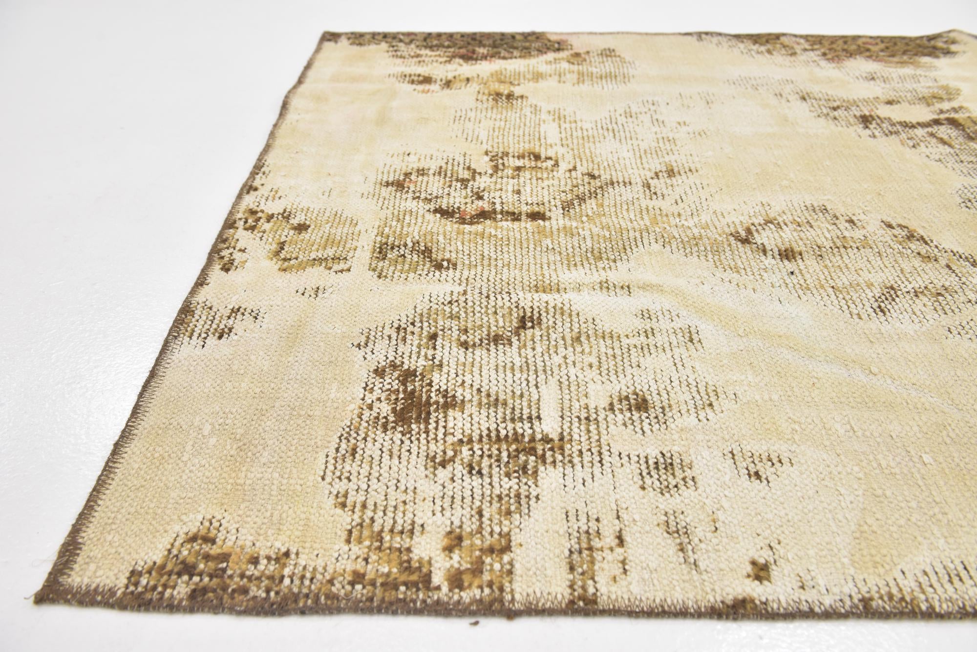 3' 10 x 5' 10 Hand Knotted Ultra Vintage Persian Wool Rug