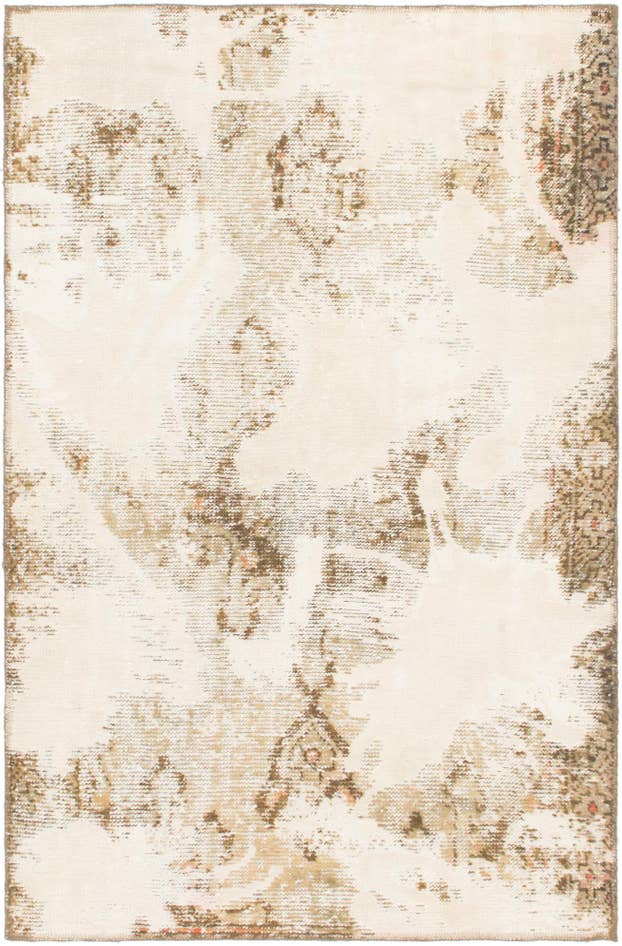 Detail image of 3' 10 x 5' 10 Hand Knotted Ultra Vintage Persian Wool Rug
