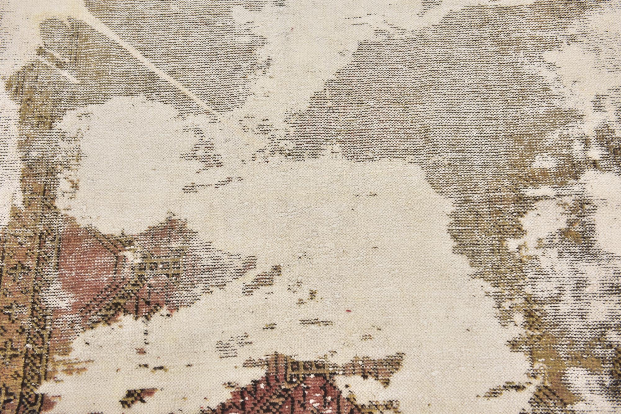 3' 9 x 6' 2 Hand Knotted Ultra Vintage Persian Wool Rug
