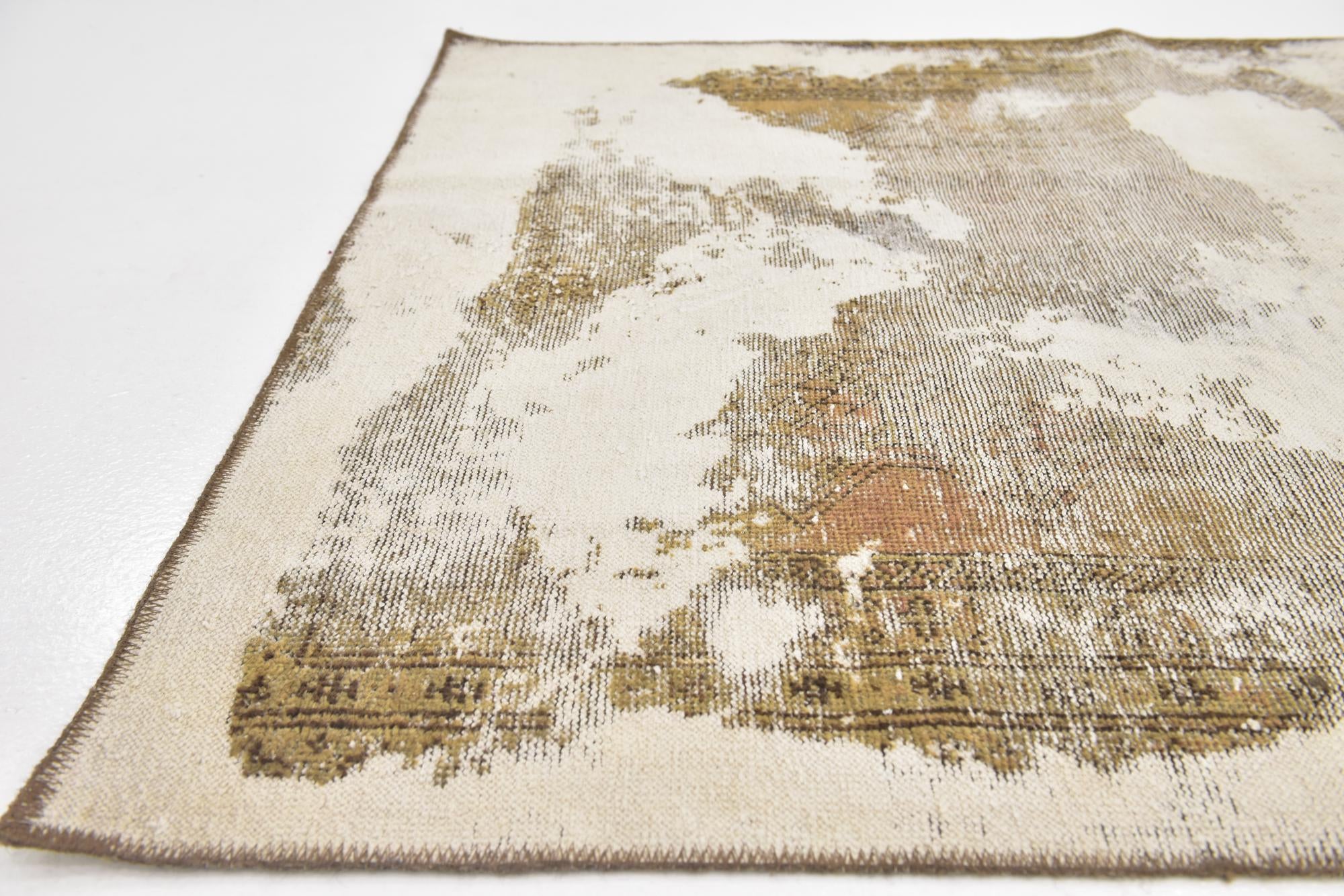 3' 9 x 6' 2 Hand Knotted Ultra Vintage Persian Wool Rug