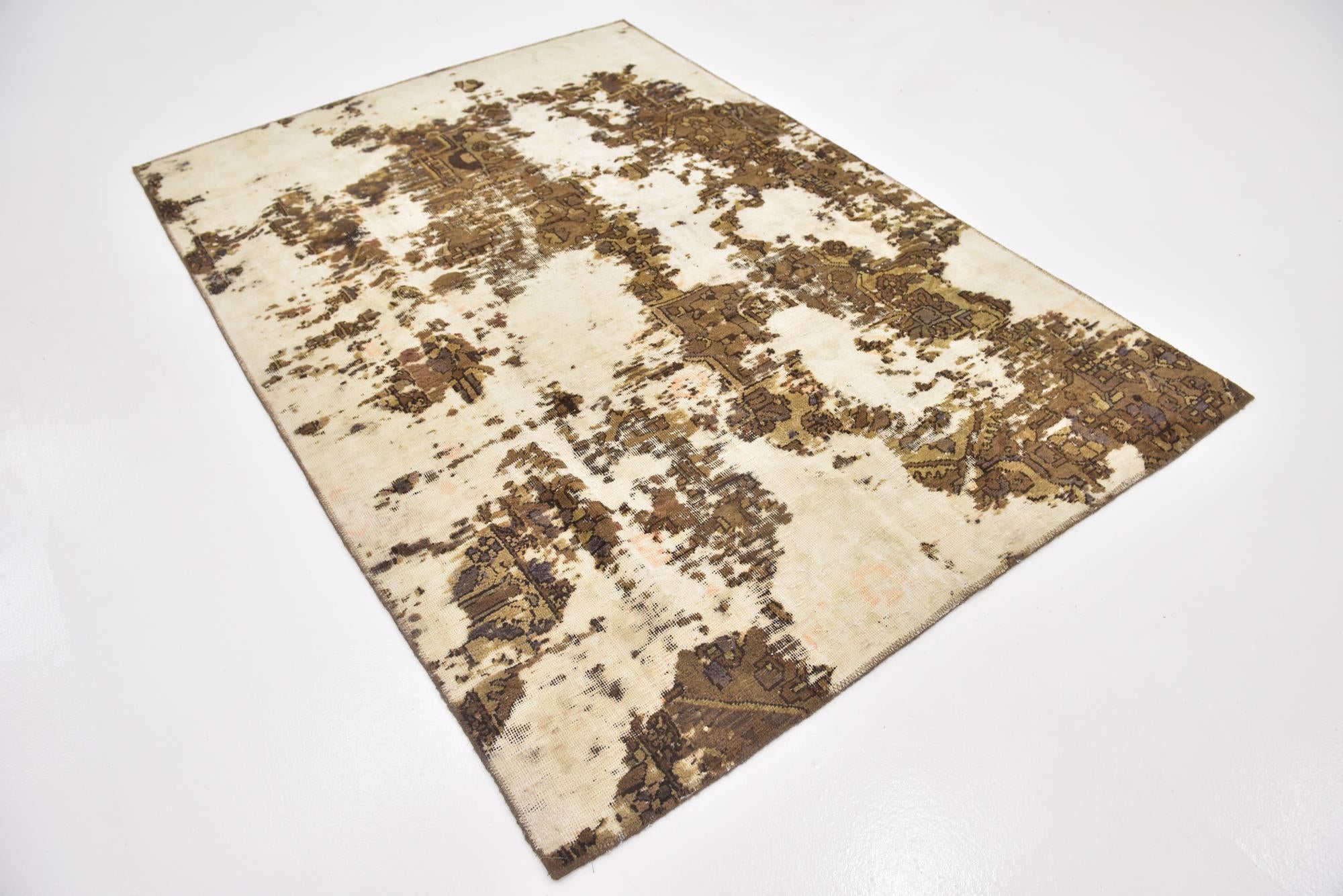 5' 2 x 7' 4 Hand Knotted Ultra Vintage Persian Wool Rug