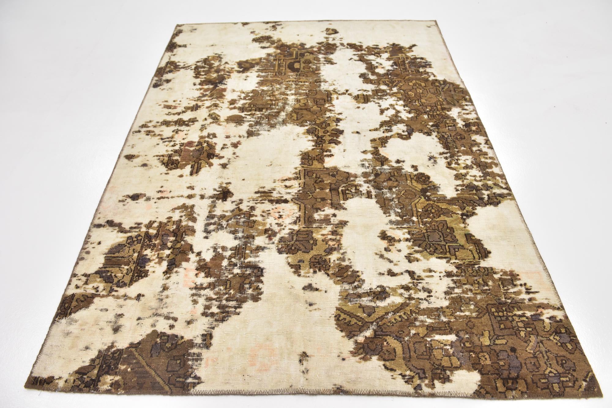 5' 2 x 7' 4 Hand Knotted Ultra Vintage Persian Wool Rug