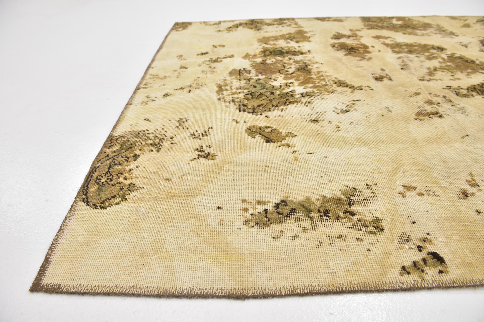4' 4 x 5' 8 Hand Knotted Ultra Vintage Persian Wool Rug