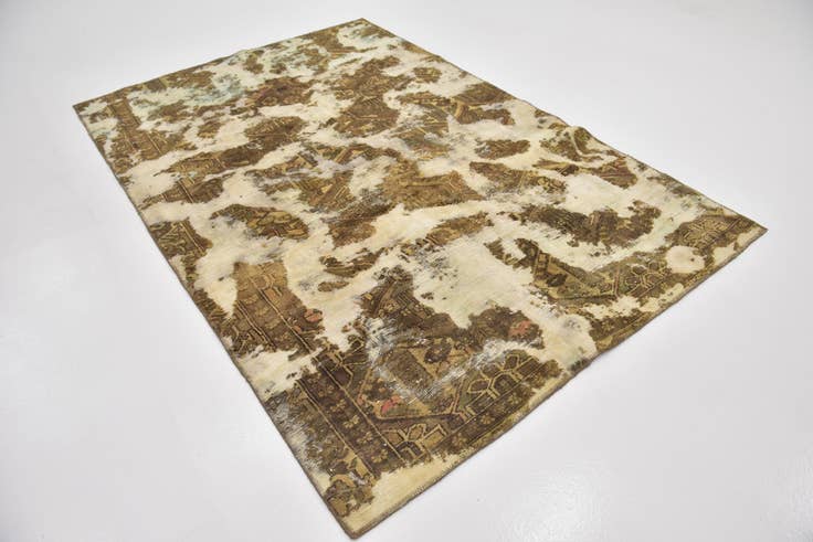 Detail image of 5' 8 x 8' 6 Hand Knotted Ultra Vintage Persian Wool Rug