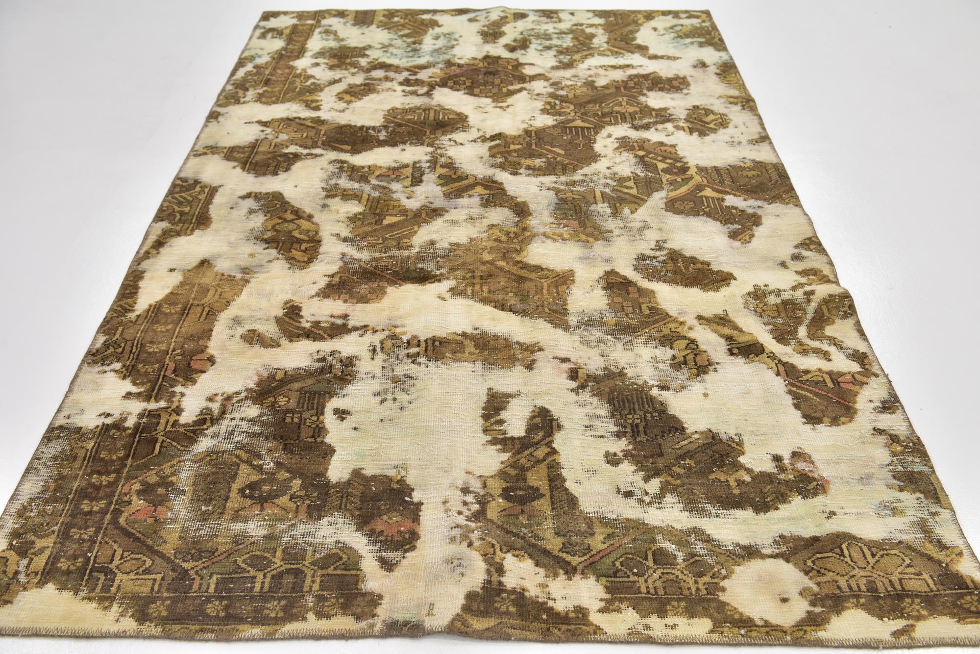 5' 8 x 8' 6 Hand Knotted Ultra Vintage Persian Wool Rug