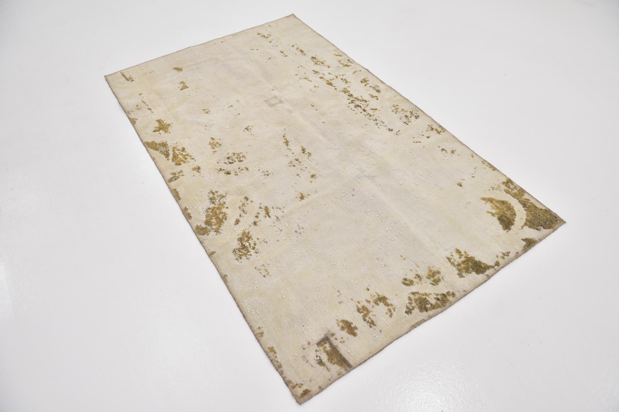 4' x 6' 8 Hand Knotted Ultra Vintage Persian Wool Rug