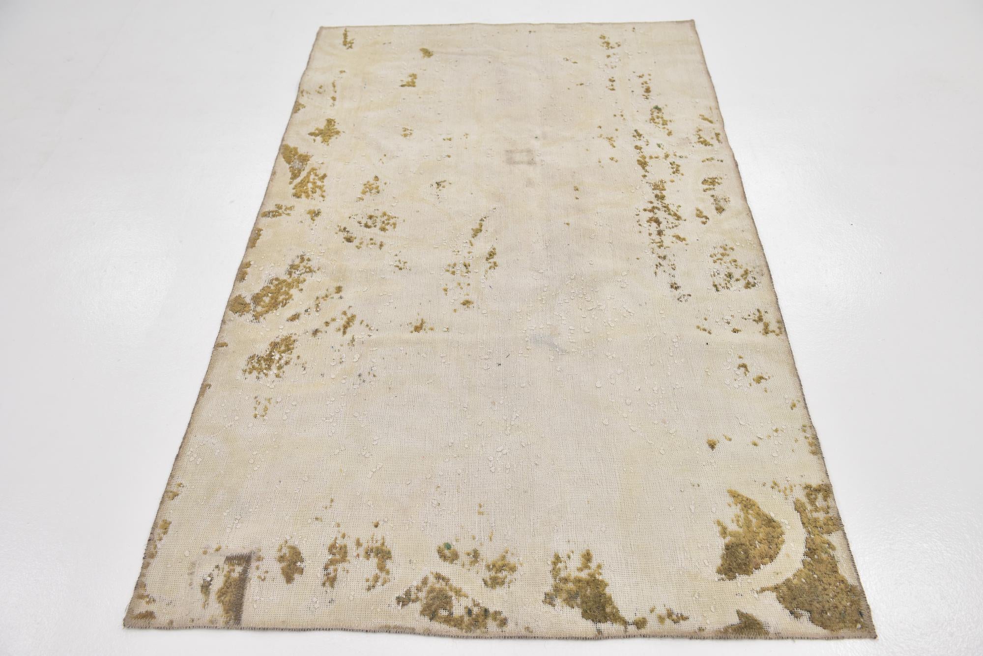 4' x 6' 8 Hand Knotted Ultra Vintage Persian Wool Rug