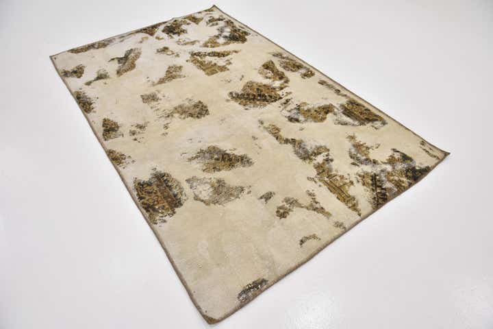 4' 10 x 7' 7 Hand Knotted Ultra Vintage Persian Wool Rug