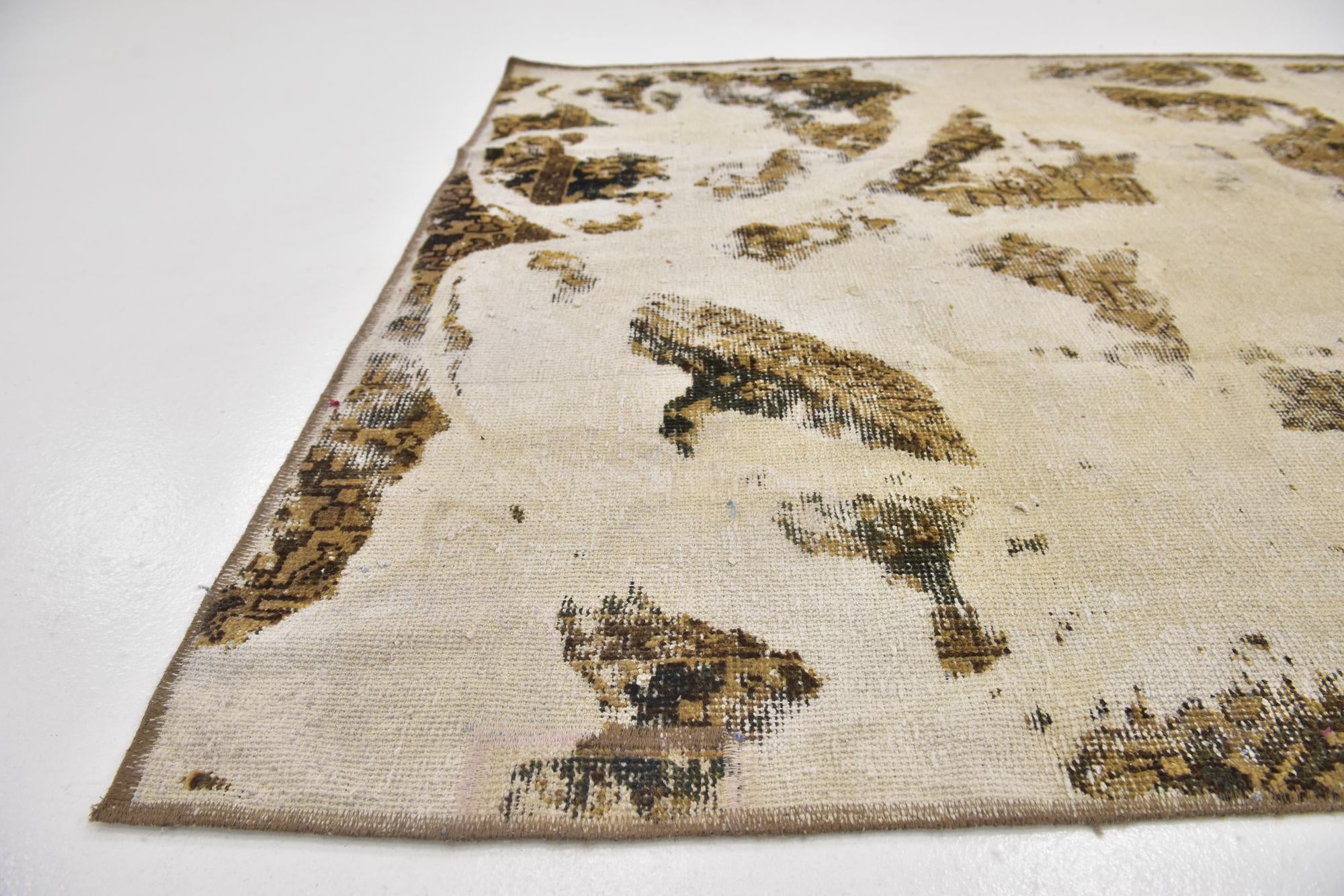 4' 10 x 7' 7 Hand Knotted Ultra Vintage Persian Wool Rug